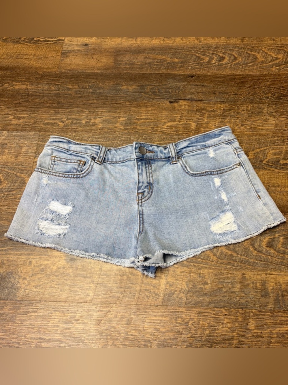 Victorias Secret Low Rise Boyfriend Denim Jean Shorts Womens 6 Blue Cutoffs Mini